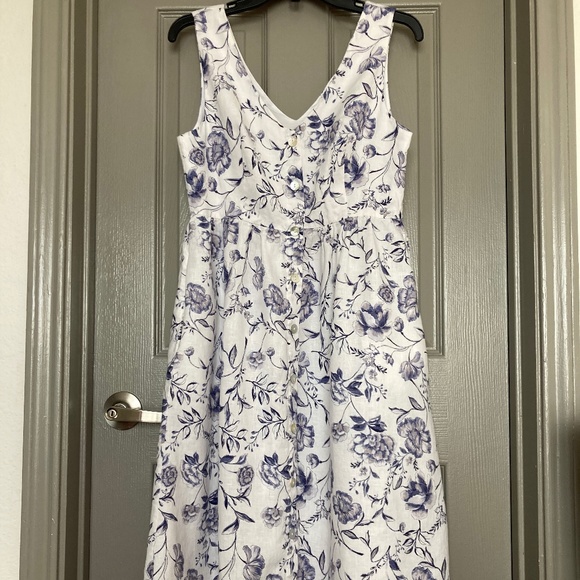 Cynthia Rowley Floral Linen Dress Size 6 - Picture 1 of 8
